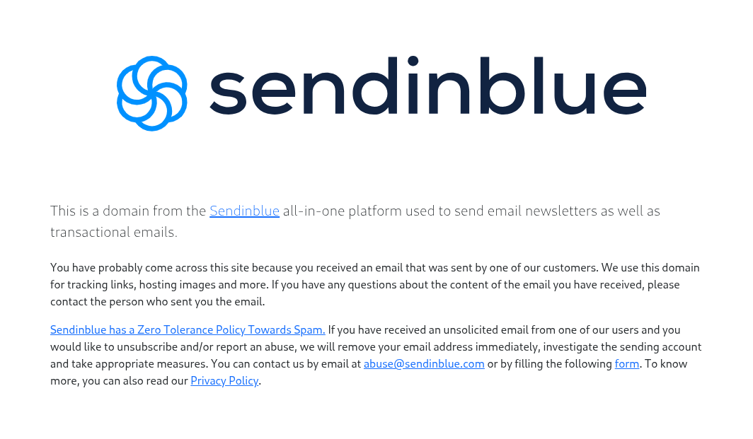 Sendinblue Paris pracktisch für alle Fake Sender sprich Gängster von Nordafrika wie Maroko etc.